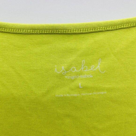Isabel Maternity by Ingrid & Isabel Size Large Scoop Neck Tank Top in Lime 947 - Picture 7 of 8
